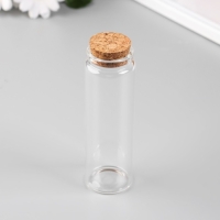 Декор для творчества стекло "Баночка с пробкой" набор 6 шт 12х3,7х3,7 см Декор для творчества стекло "Баночка с пробкой" набор 6 шт 12х3,7х3,7 см