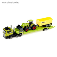 Грузовик металлический &laquo;Ферма&raquo; с трактором, МИКС