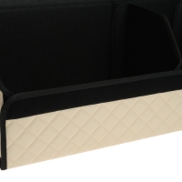 Органайзер кофр в багажник автомобиля Cartage саквояж, экокожа стеганая, 70 см, бежевый Органайзер кофр в багажник автомобиля Cartage саквояж, экокожа стеганая, 70 см, бежевый