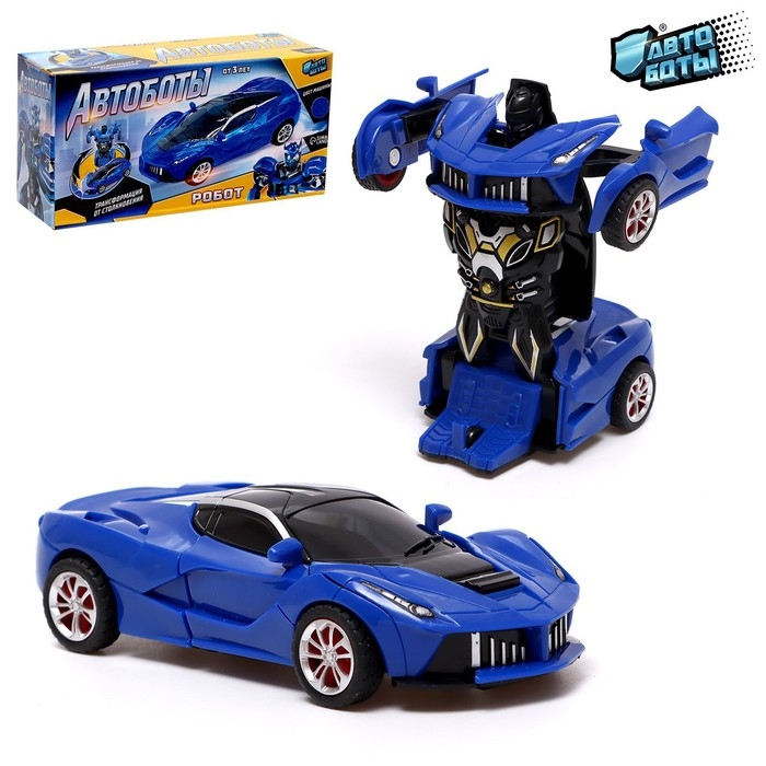 Робот инерционный &laquo;Спорткар&raquo;, трансформируется при столкновении, цвета МИКС