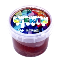 Слайм &laquo;Стекло&raquo; с красными блёстками, 90 г