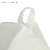 Шапка для бани классическая, белая с черной вышивкой "ДОБРОПАРОВЪ"