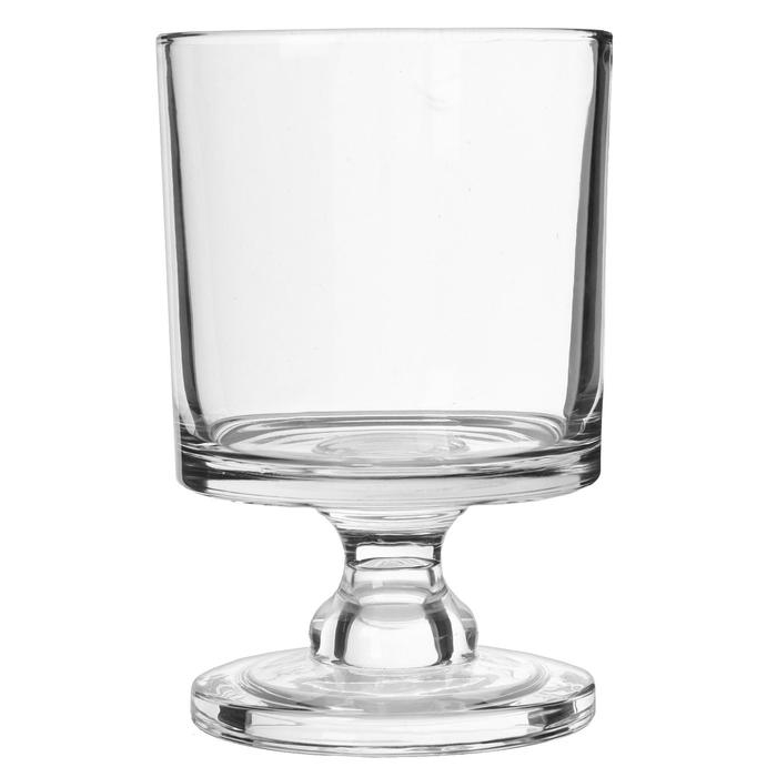 Подсвечник стекло на 1 свечу "Бокал на короткой ножке" прозрачный