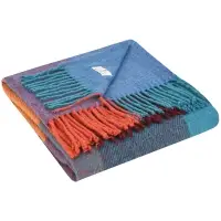 Плед Mumbai, голубой с оранжевым Плед Mumbai, голубой с оранжевым