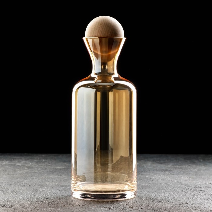 Набор для напитков из стекла &laquo;Эко&raquo;, 7 предметов: графин 1 л, 10&times;24,5, 6 стаканов 250 мл, цвет золотой