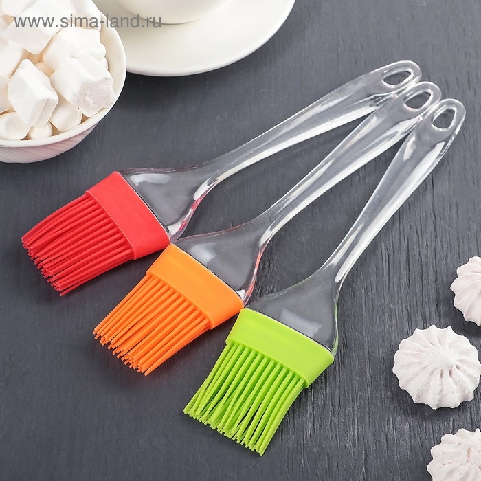 Кисть Доляна «Лёд», силикон, 20,5×4,5 см, цвет МИКС Кисть Доляна «Лёд», силикон, 20,5×4,5 см, цвет МИКС