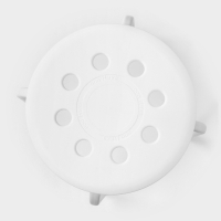 Табурет с пластмассовым сиденьем, цвет белый