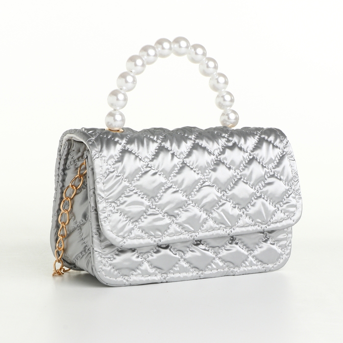 Сумка детская для девочки на молнии &laquo;Выбражулька&raquo;, цвет серебряный