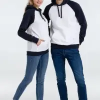 Толстовка унисекс Seattle белая с темно-синим, размер S