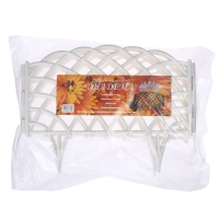 Ограждение декоративное, 34 &times; 270 см, 6 секций, пластик, белое, &laquo;Диадема&raquo;