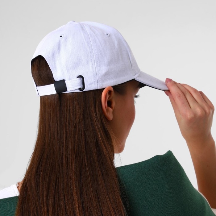 Кепка однотонная, цвет белый, х/б Кепка однотонная, цвет белый, х/б