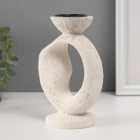 Подсвечник гипс, металл на 1 свечу "Абстракция. Лента" d=3,8 см 7,5х10х16,5 см Подсвечник гипс, металл на 1 свечу "Абстракция. Лента" d=3,8 см 7,5х10х16,5 см