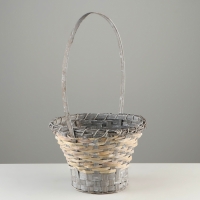 Набор корзин плетеных, D23х18/42 см, D27х19/44 см, D29х19/46 см, 3 шт, серые, бамбук Набор корзин плетеных, D23х18/42 см, D27х19/44 см, D29х19/46 см, 3 шт, серые, бамбук