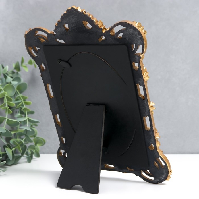 Фоторамка полистоун 10х15 см Фоторамка полистоун 10х15 см "Цветение роз" золото 18х25 см