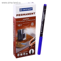 Маркер перманентный 2.0 мм Centropen 2536, линия 1мм, цвет синий, светостойкий Маркер перманентный 2.0 мм Centropen 2536, линия 1мм, цвет синий, светостойкий