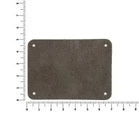 Лейбл кожаный Beta, XL, серый