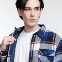 Куртка-рубашка оверсайз унисекс Noah, синяя, размер 3XL/4XL