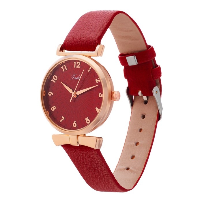 Часы наручные кварцевые женские, d-3.3 см, красные Часы наручные кварцевые женские, d-3.3 см, красные