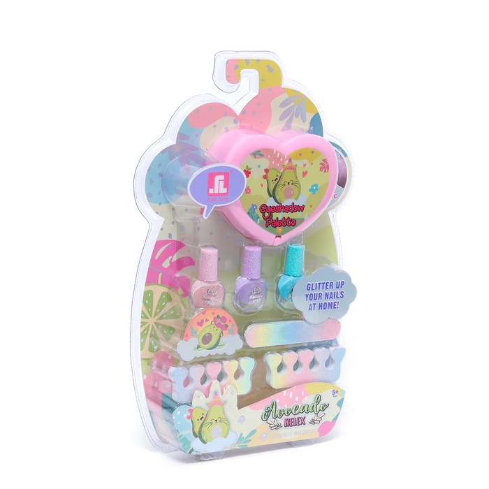 Набор косметики для девочки Набор косметики для девочки "Авокадо", с палеткой теней