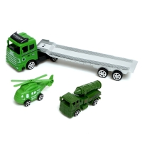Грузовик инерционный &laquo;Военный автовоз&raquo;, с техникой, 2 машины в комплекте