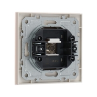 Розетка телевизионная одноместная TOT Matte Glass, скрытая, стекло, бежевая Розетка телевизионная одноместная TOT Matte Glass, скрытая, стекло, бежевая