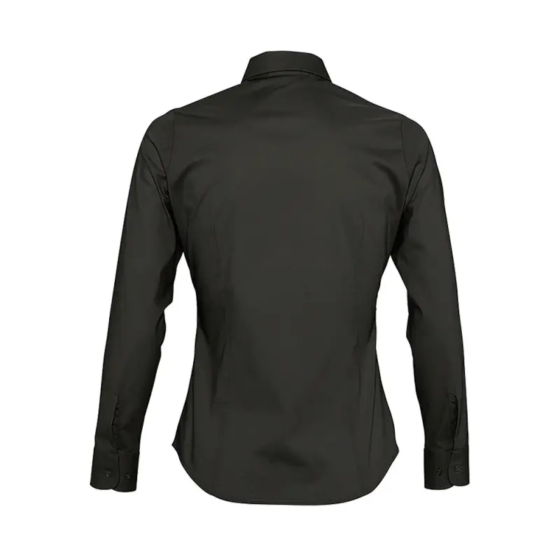 Рубашка женская с длинным рукавом Eden 140 черная, размер XS