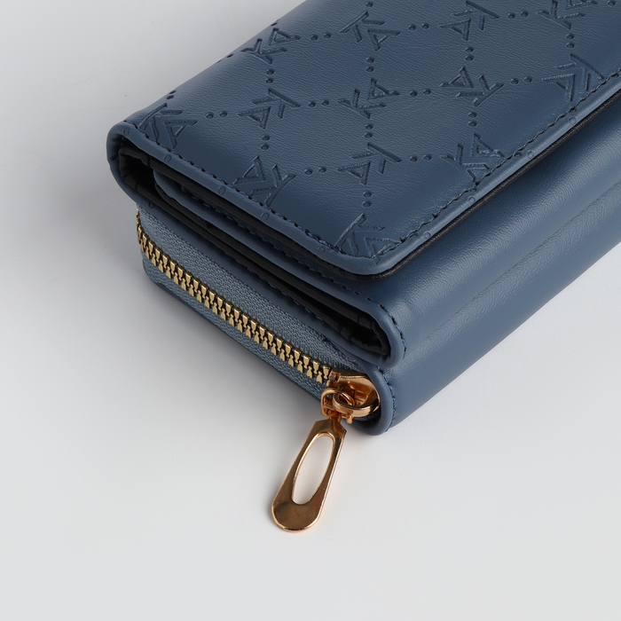 Кошелёк женский на кнопке, цвет синий Кошелёк женский на кнопке, цвет синий