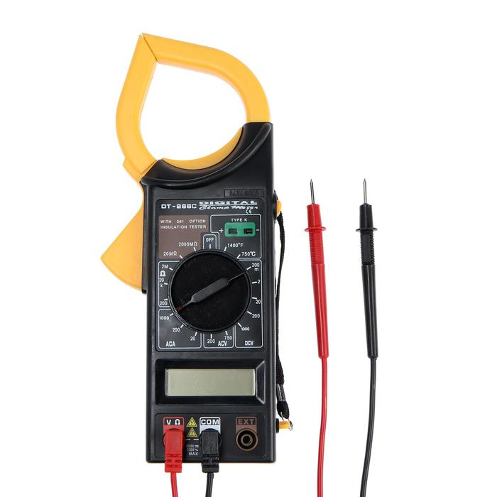 Токовые клещи ТУНДРА, 266C, ACV/DCV, ACA, 200-2МΩ, изоляции 20-2000MΩ, 0-750°C Токовые клещи ТУНДРА, 266C, ACV/DCV, ACA, 200-2МΩ, изоляции 20-2000MΩ, 0-750°C