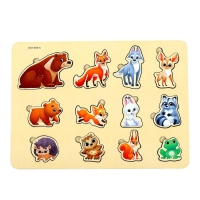 Вкладыш &laquo;Животные леса&raquo;, 12 вкладышей