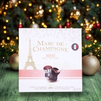 Новый год. Шоколад фигурный MOMENTS CHAMPAGNE ROSE, с начинкой из ликёра Marc de Champagne Ros&eacute;, 10 г