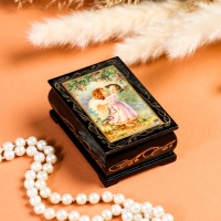 Шкатулка &laquo;Ангел с котёнком&raquo;, 6х9 см, лаковая миниатюра