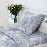 Комплект постельного белья 1,5 сп Богема серый, 150х210 см, 150х210 см, 70х70 см, бязь, 120г/м, хл 100%
