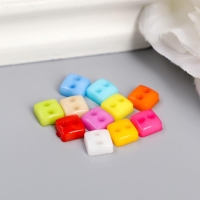 Пуговицы пластик для творчества 2 прокола "Цветные квадратики" микро набор 80 шт 0,6х0,6см Пуговицы пластик для творчества 2 прокола "Цветные квадратики" микро набор 80 шт 0,6х0,6см