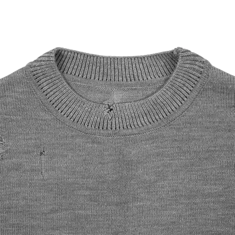 Джемпер оверсайз унисекс Grunge, серый, размер S/M Джемпер оверсайз унисекс Grunge, серый, размер S/M