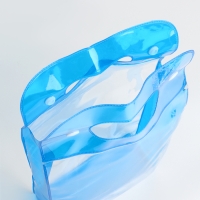 Косметичка на кнопках, цвет прозрачный/голубой Косметичка на кнопках, цвет прозрачный/голубой