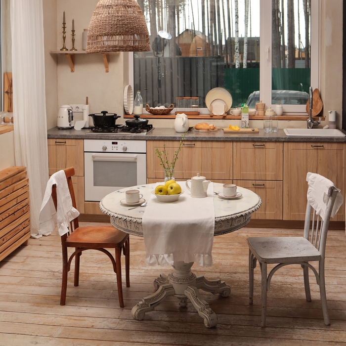 Дорожка на стол Этель Ivory 40х150 см,  100% лён 170 г/м2