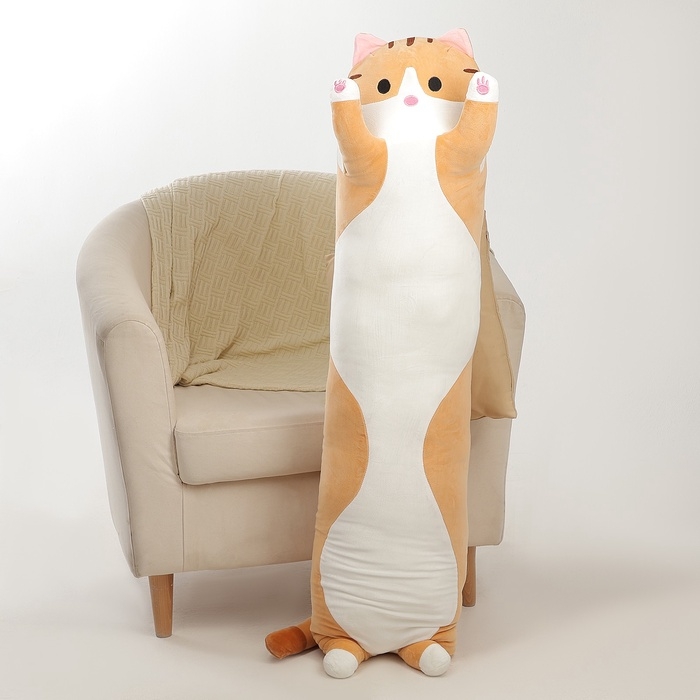 Шкурка мягкой игрушки «Кот-батон», 130 см, цвет рыжий, без набивки Шкурка мягкой игрушки «Кот-батон», 130 см, цвет рыжий, без набивки