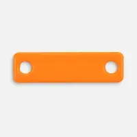 Шильдик металлический Alfa Liten, оранжевый неон