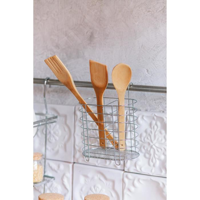 Сушилка для столовых приборов подвесная Доляна, d=1,5 см, 15×10,8×18 см, цвет хромированный Сушилка для столовых приборов подвесная Доляна, d=1,5 см, 15×10,8×18 см, цвет хромированный