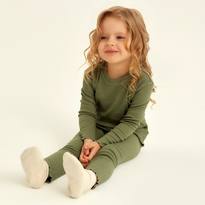 Пижама детская SL HOME р 28 (86-92), оливковый