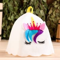 Шапка для бани с аппликацией "Алиса" Шапка для бани с аппликацией "Алиса"