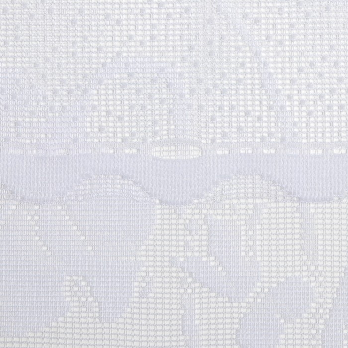 Тюль на кухню без шторной ленты, 70 х 145 см, цвет белый, 100% полиэстер