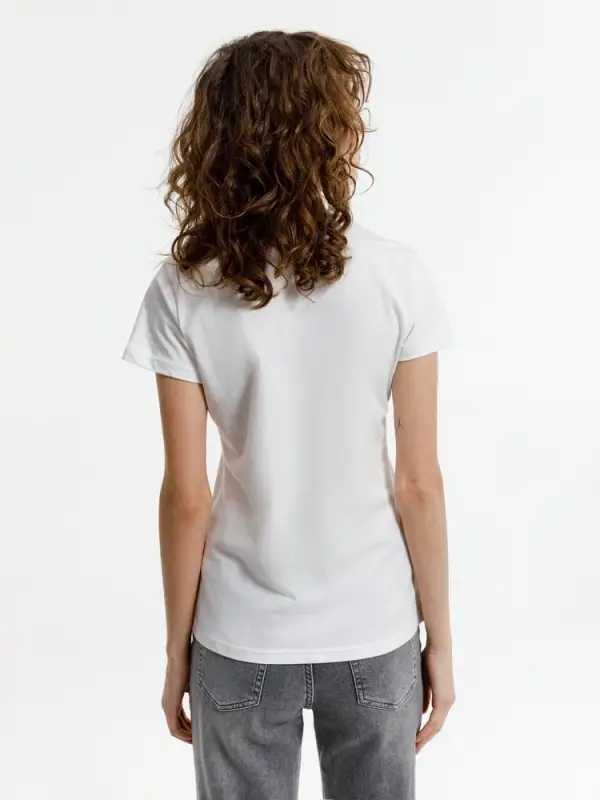 Футболка женская T-bolka Lady, белая (белоснежная), размер S