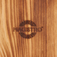 Доска разделочная, для подачи на ножках из натурального кедра Mаgistrо, 38&times;17&times;6,5 см, обожжённая