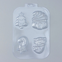 Форма для шоколада и конфет пластиковая &laquo;Домики Гномики&raquo;, размер ячейки 8,5&times;5 см, цвет прозрачный