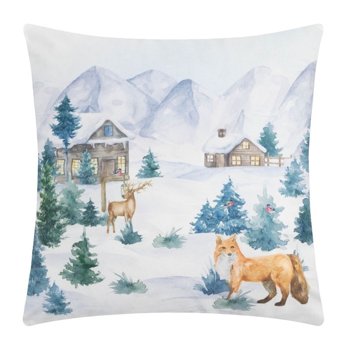 Чехол на подушку Этель Чехол на подушку Этель "Зима", 40*40 см, 100 п/э, велюр