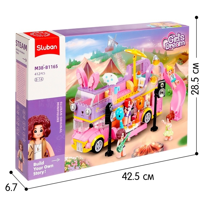 Конструктор Розовая мечта &laquo;Мультимедийный автобус&raquo;, 412 деталей