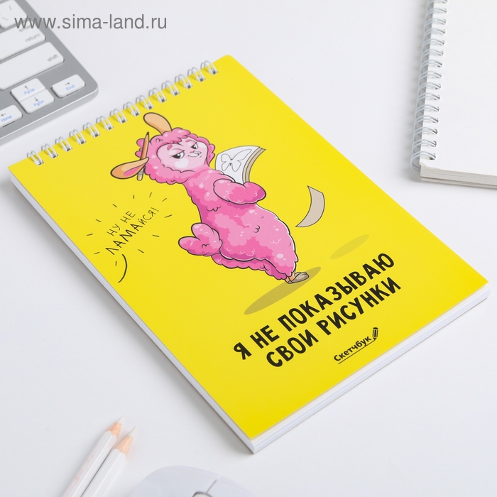 Скетчбук &laquo;Я не показываю свои рисунки&raquo; А5, 40 л, 100 г/м