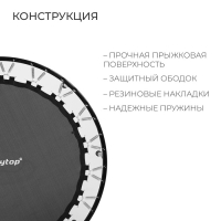Батут детский ONLYTOP, d=115 см, цвет синий