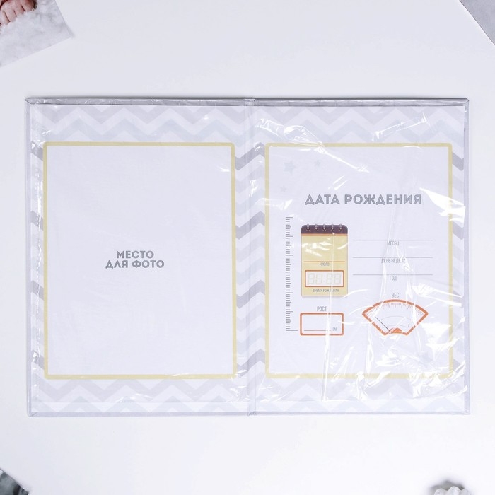 Папка для свидетельства о рождении &laquo;Слоник&raquo;, А5